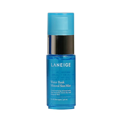 Laneige, Laneige Water Bank Mineral Skin Mist, Laneige Water Bank Mineral Skin Mist รีวิว, Laneige Water Bank Mineral Skin Mist ราคา, Laneige Water Bank Mineral Skin Mist 30 ml., Laneige Water Bank Mineral Skin Mist 30 ml. มิสท์สเปรย์น้ำแร่ แห้งเร็วทันทีเมื่อฉีด เพิ่มความชุ่มชื้น และสดใสให้แก่ผิวหน้า